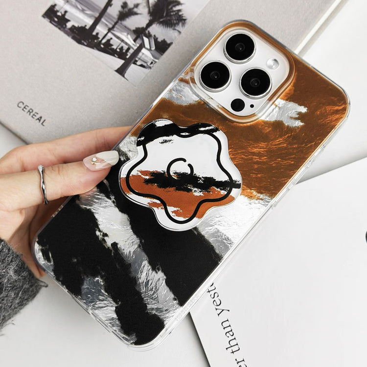 手機殼|iPhone16手機殼14Pro冰川紋蘋果15Promax支架13新款12適用11「LR1329」24.12-5