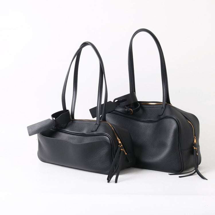 質感真皮|2025全新百搭輕奢小眾高級感波士頓大包肩托特枕頭通勤保齡球包「6163」25.07-1