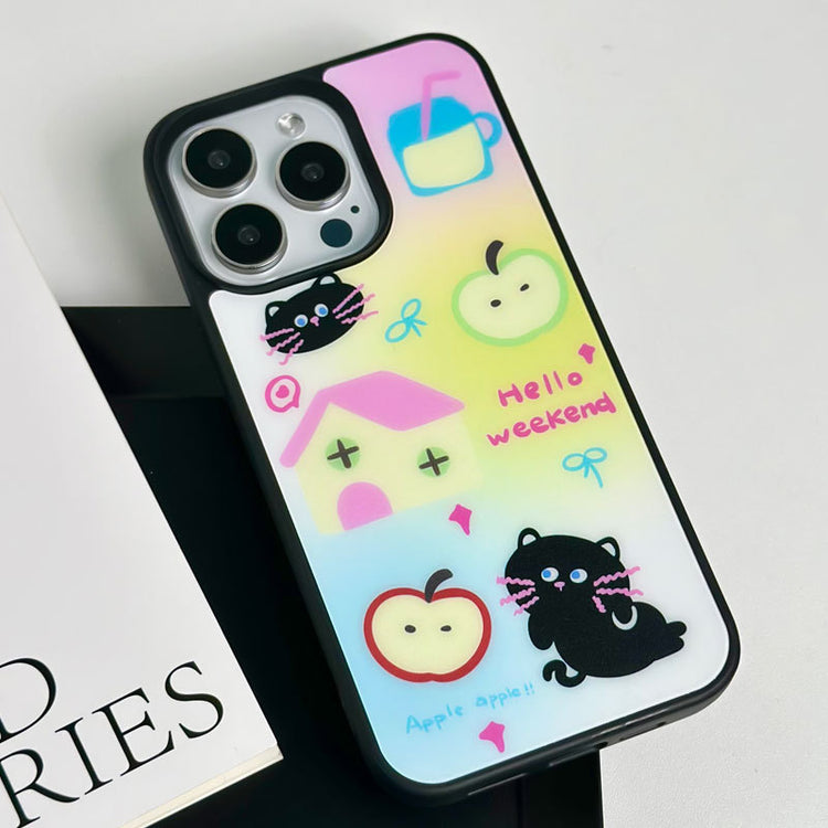 手機殼|13磨砂黑框殼蘋果16手機殼女iPhone15Promax批發14Pro適用12「WL0136」24.10-2