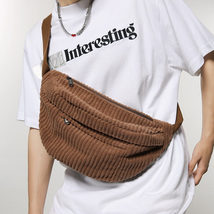 致青春|斜背包女簡約包男大容量胸包日系潮牌背包學生腰包 單肩包女「513-121」24.10-1