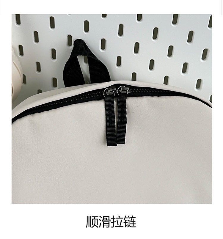 致青春|日系簡約書包女大學生韓版ins大容量簡約純色背包國中高中男生雙肩包「5807-122」24.12-4