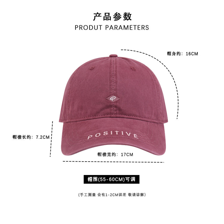 流行帽子|早春鴨舌帽女韓版百搭情侶鴨舌帽顯臉小簡約刺繡字母軟頂遮陽帽「C4908」25.01-2