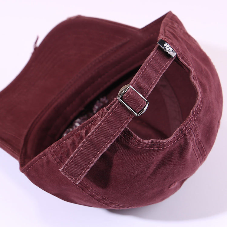 流行帽子|美式復古字母刺繡磨邊棒球帽子女戶外遮陽大頭圍顯臉小鴨舌帽男潮「C5772」25.11-2