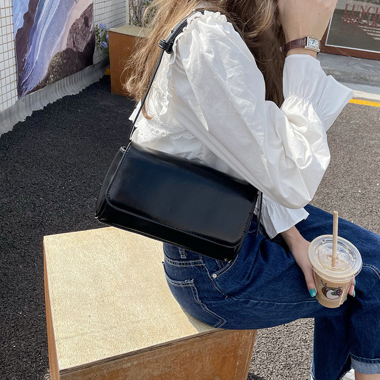 日韓流行|韓國夏季新款簡約單肩腋下包ins百搭潮女包onnuk同款芥末黃斜跨包「8377」25.07-2