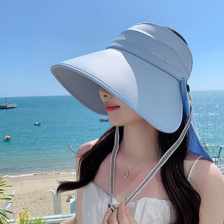 流行帽子|夏季防曬空頂帽一帽五戴戶外百搭遮陽帽大檐帽防紫外線冰絲太陽帽「C3747」24.03-3