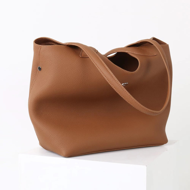 質感真皮|2025新頭層牛皮大容量手提托特包包女式通勤女款輕奢小眾高級感「OS53018」25.11-4