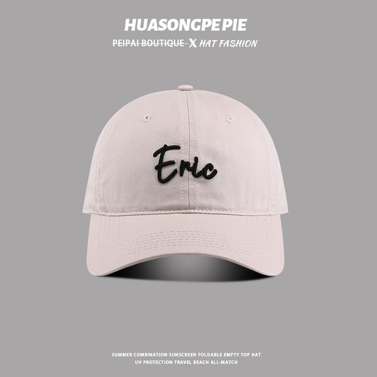 流行帽子|軟頂棒球帽女字母刺繡百搭鴨舌帽顯臉小夏季學生休閒防曬遮陽帽男「C3611」24.02-1