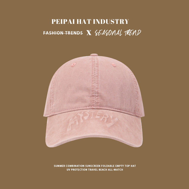 流行帽子|早春新款棒球帽子女純棉軟頂寬檐顯臉小遮陽帽學生穿搭鴨舌帽子男「C4883」24.12-5