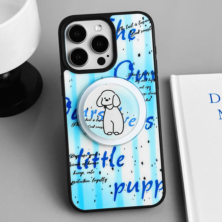 手機殼|iPhone15磁吸磨砂黑框殼14Promax磁吸支架適用12蘋果16手機殼「LR1230」24.12-2