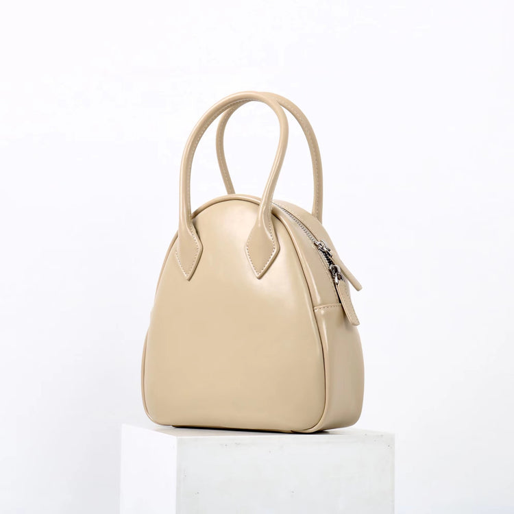 質感真皮|2025新款優質油蠟皮日式小眾貝殼包純日韓風手提單肩斜挎包女百搭「2532」25.02-2