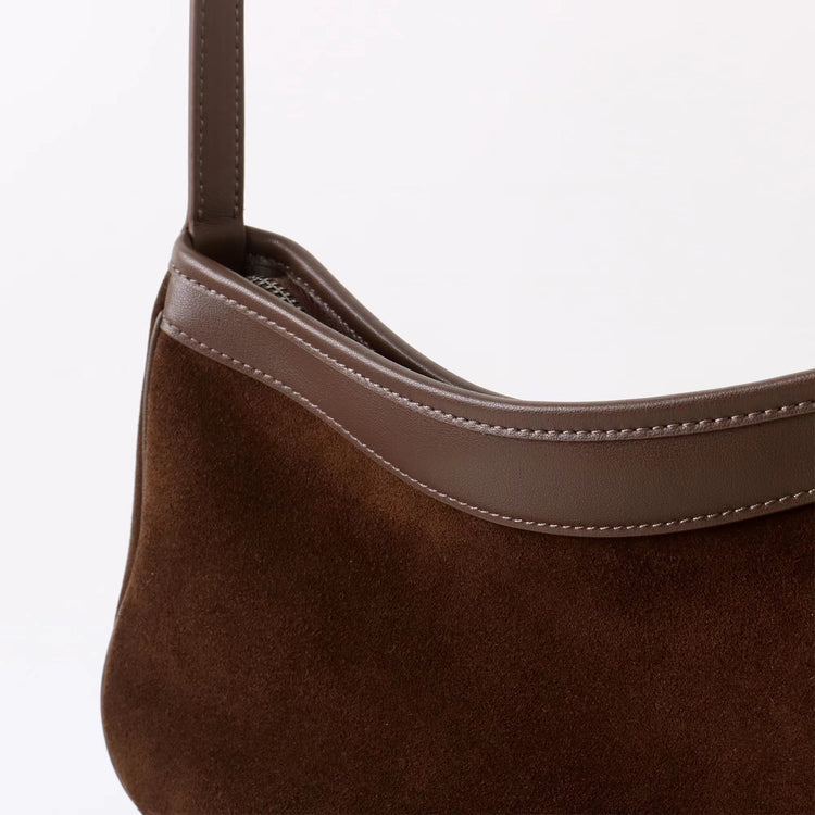 質感真皮|2025新款磨砂美拉德復古百搭韓版單肩斜背包小眾設計休閒托特包包「6179」25.09-3