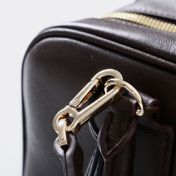 質感真皮|冬季新款保齡球包波士頓包手提包包女枕頭包百搭小方包單肩斜挎包「3660」24.11-4