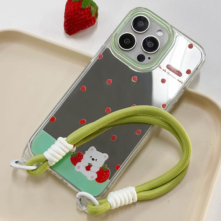 手機殼|iPhone15pro手機殼適用14掛繩鏡面殼蘋果16手機殼13promax女「LR1268」24.12-4