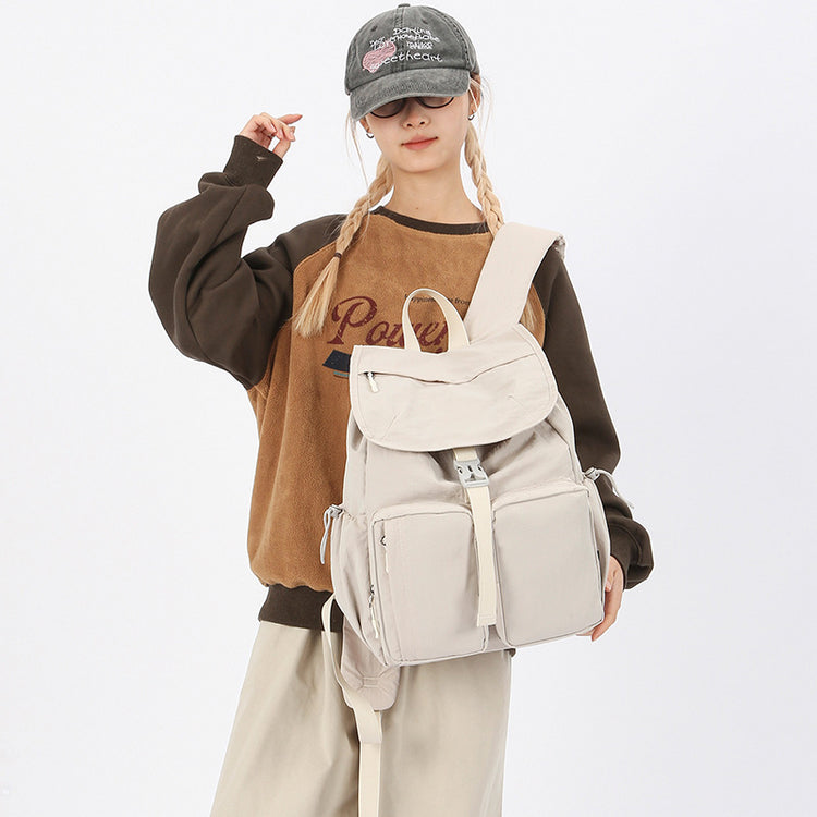 致青春|戶外雙肩包女2025新款休閒旅遊背包時尚日系大容量上課書包「9779-131」25.11-1