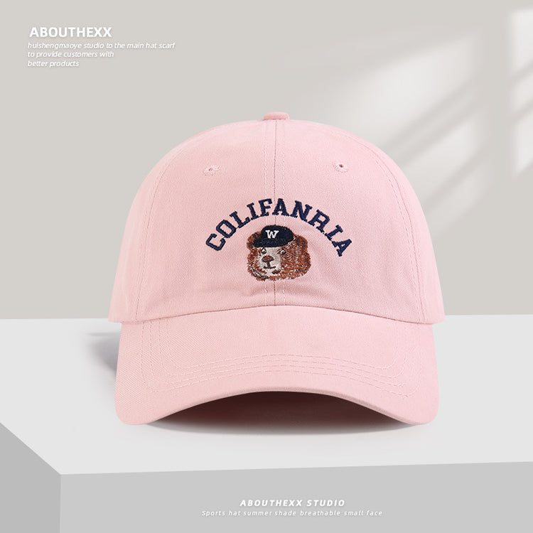 流行帽子|美式刺繡顯臉小小眾帽子女字母鴨舌帽百搭棒球帽情侶防曬遮陽帽男「C5261」25.05-2