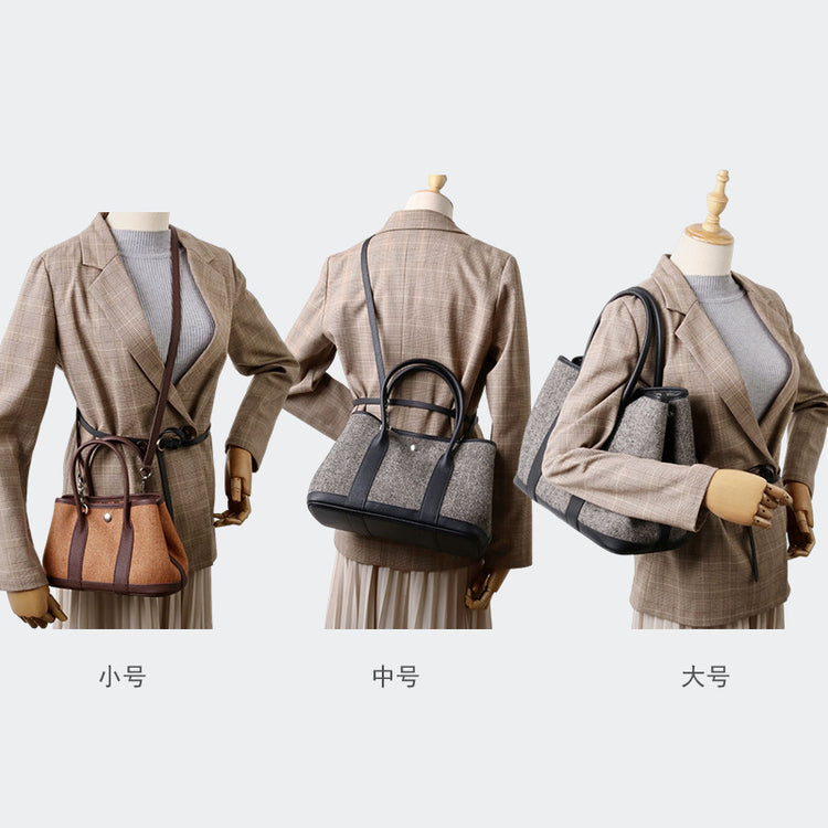 質感真皮 | 羊絨頭層togo牛皮花園包真皮女包2024歐美新款復古水桶包時尚手提「6813-2」24.11-1