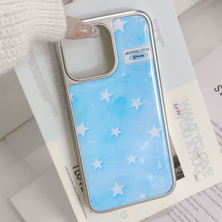 手機殼|iPhone16手機殼15電鍍銀邊滴膠15plus適用iPhone12Pro星星14「LR1376」25.04-1