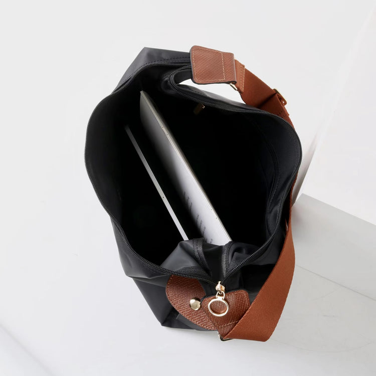 質感真皮|王菲同款2025新款大容量牛津布頭層牛皮托特包高級感通勤斜背包「3789」25.03-1