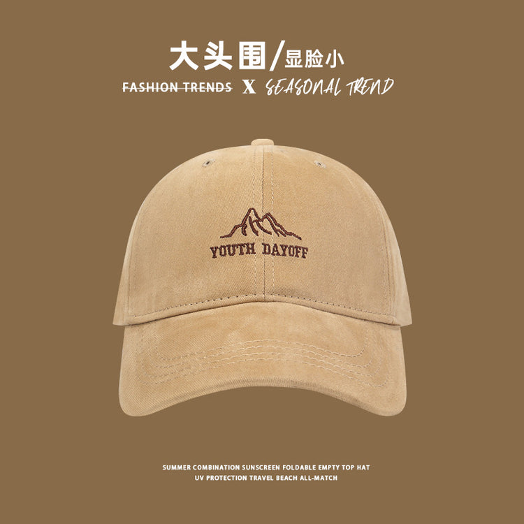 流行帽子|帽子大頭圍棒球帽女春夏新款休閒遮陽帽加深加大顯臉小鴨舌帽子男「C4898」25.01-1