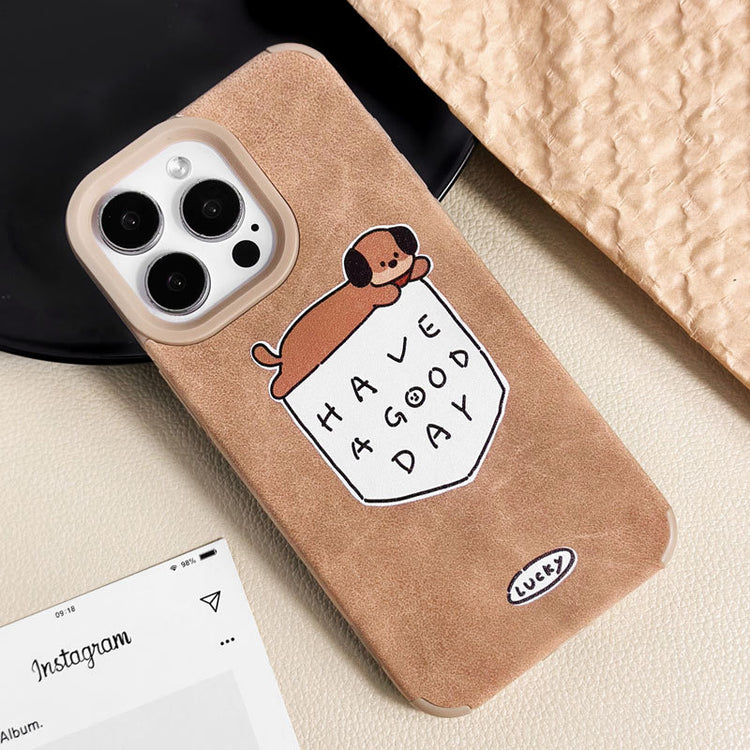 手機殼|15Promax新款13Pro卡通12適用11蘋果16手機殼iPhone14貼皮殼「LR1217」24.12-3