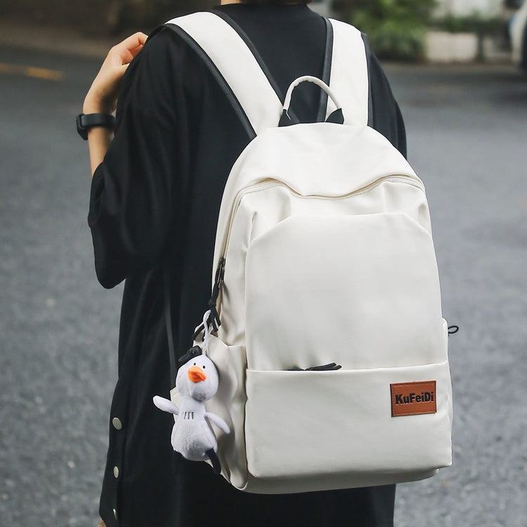 致青春|森系新款純色大容量男女初高中大學生電腦旅行雙肩背包「9023-130」25.09-4