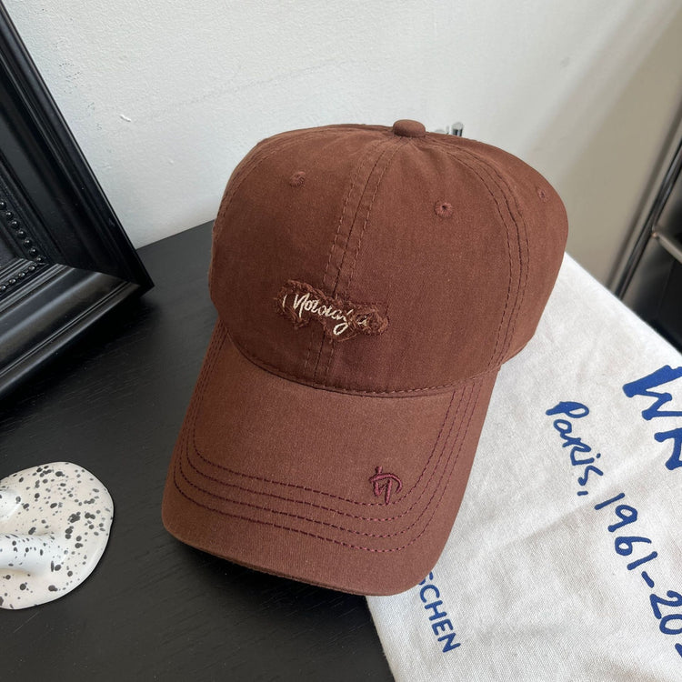 流行帽子|新款字母刺繡棒球帽春秋季韓版百搭簡約純色情情侶校園休閒鴨舌帽「C4893」25.01-2