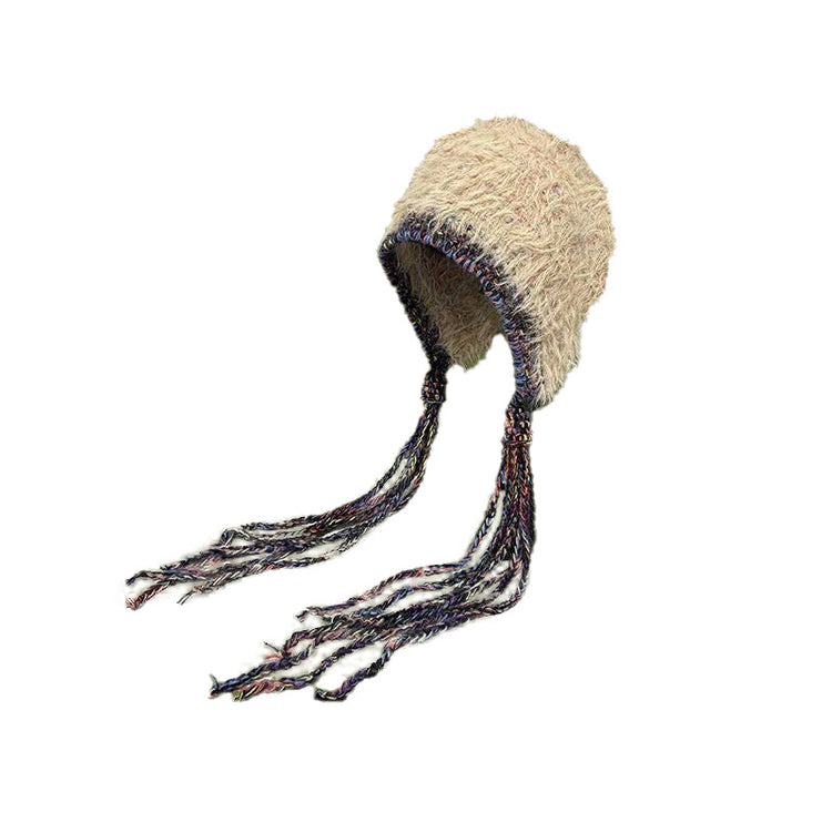 流行帽子|帽子女秋冬季針織保暖護耳包頭帽戶外百搭顯臉小毛絨帽防寒毛線帽「C4842」24.11-3