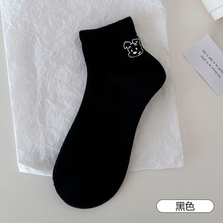 女襪|灰色襪子女春夏季薄款鏤空網眼透氣短襪創意後跟AB款棉質諸暨襪子「HS5016」25.03-4
