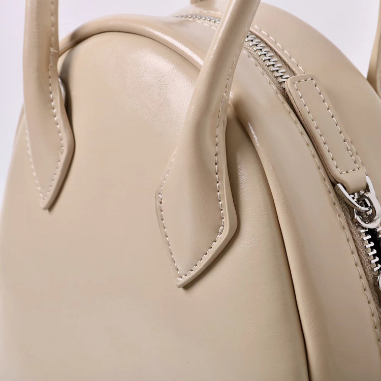 質感真皮|2025新款優質油蠟皮日式小眾貝殼包純日韓風手提單肩斜挎包女百搭「2532」25.02-2