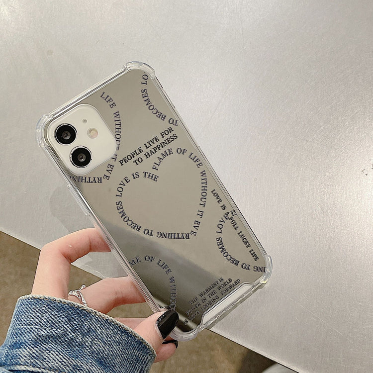 手機殼|華為手機殼mate60Pro愛心15適用14蘋果16pro手機殼iphone16鏡面殼「BQ1875」24.11-2