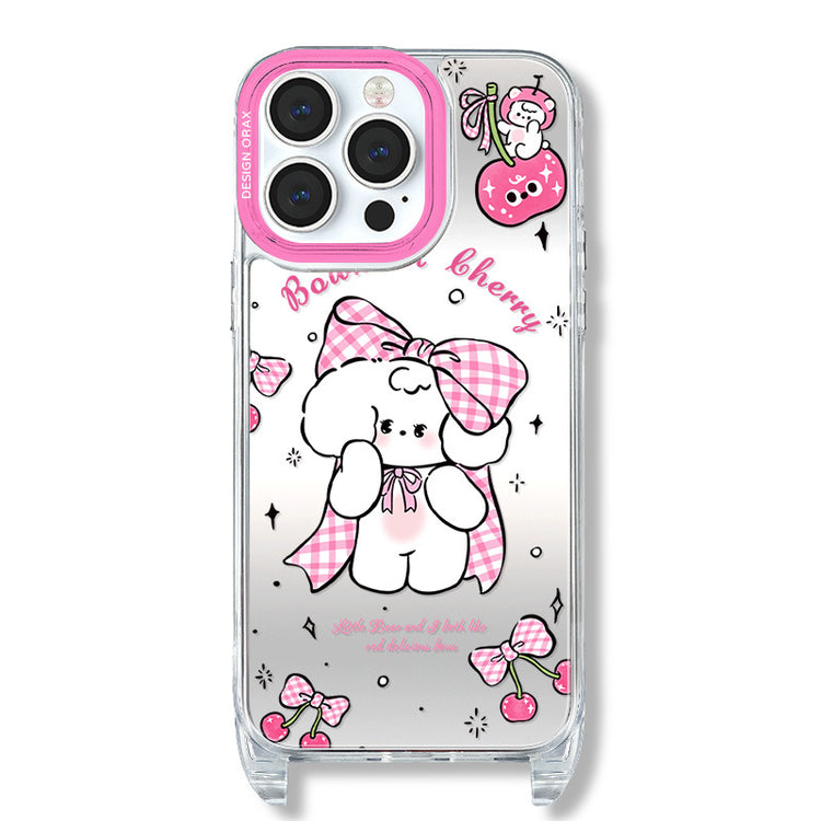 手機殼|iPhone15promax適用蘋果13手機殼掛繩鏡面殼14promax12「LR0850」24.07