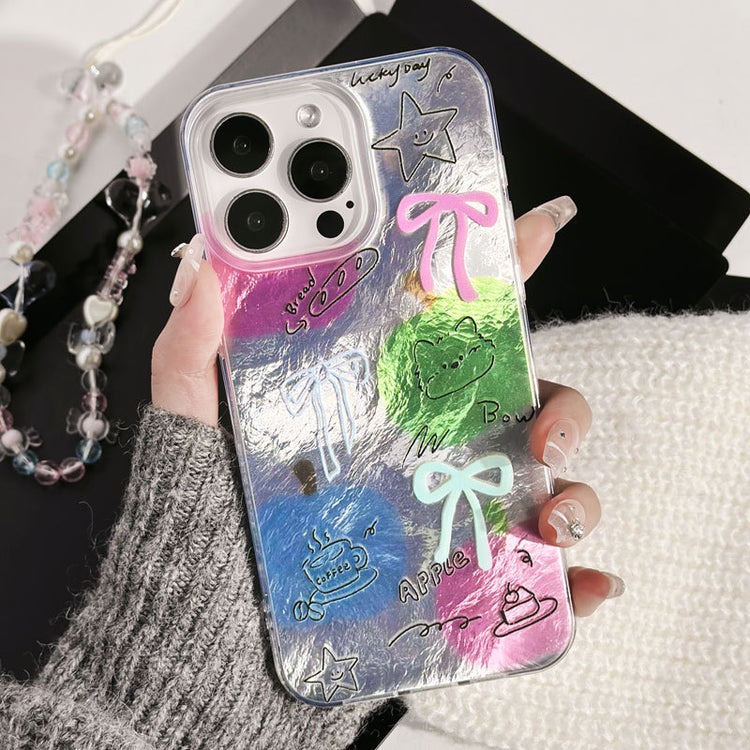 手機殼|蘋果15Promax女款12適用11Pro冰川紋iPhone16手機殼14手機鏈「LR1364」25.02-2