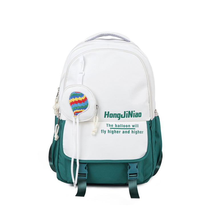 致青春|韓版高中書包女森系撞色雙肩包ins潮學院風中學生國中生休閒背包「3303-130」24.07-2