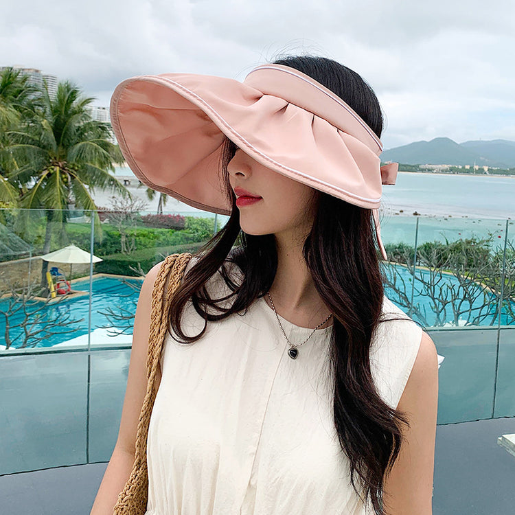 流行帽子|夏季新款防紫外線帽子女大帽檐遮陽漁夫帽戶外出遊百搭防曬太陽帽「C2031A」25.04-3