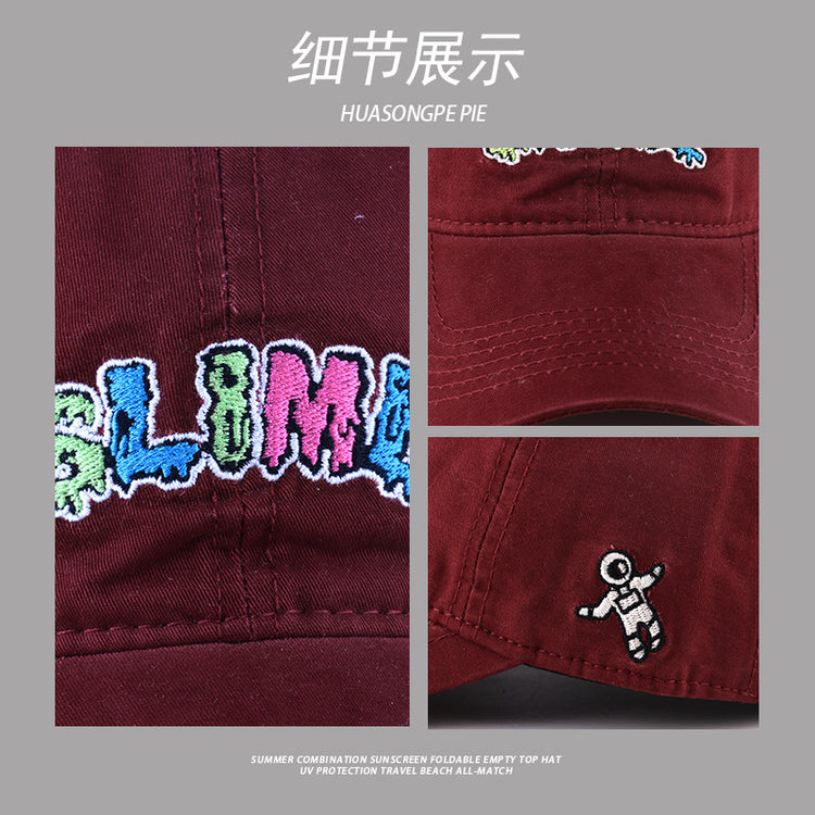 流行帽子|春夏新款女百搭韓版棒球帽男戶外防曬遮陽帽子字母刺繡鴨舌帽潮款「C3980」24.05-4