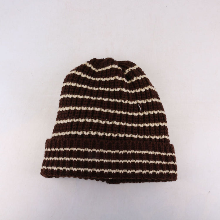流行帽子|秋冬季保暖防寒帽子百搭純色拼色條紋針織帽韓版顯臉小毛線帽冷帽「C3340」24.11-4