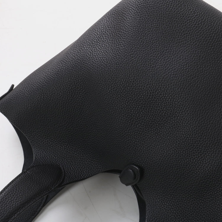 質感真皮|新款頭層牛皮水桶包菜籃手提女真皮高級感托特包荔枝紋包包「9017」25.03-2