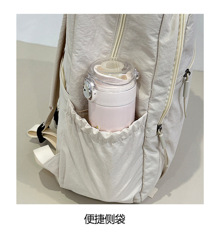 致青春 | 簡約百搭男女雙肩包休閒旅行通勤背包大容量質感學生書包「1012-127」25.04-4