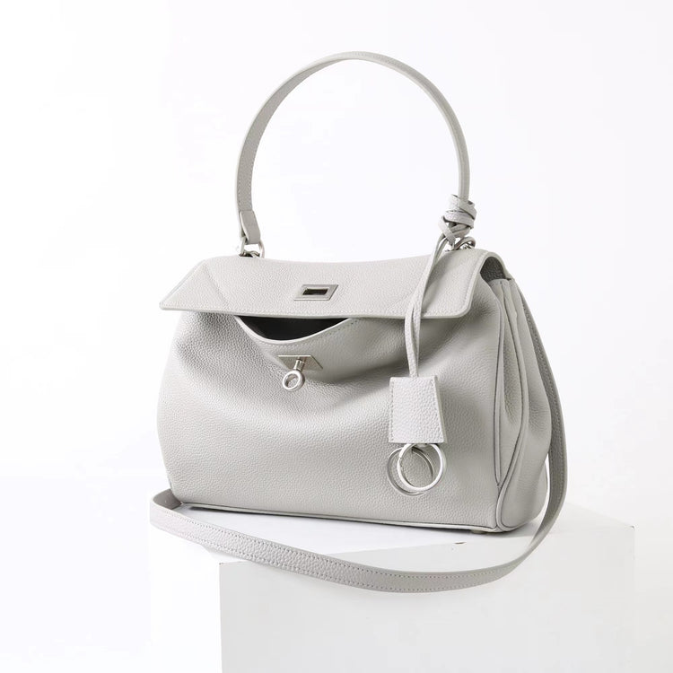 質感真皮|2025新款togo牛皮B家同款鬆弛感大小號真皮鎖扣手提包單肩斜挎包「X5133 D5134」25.12-1