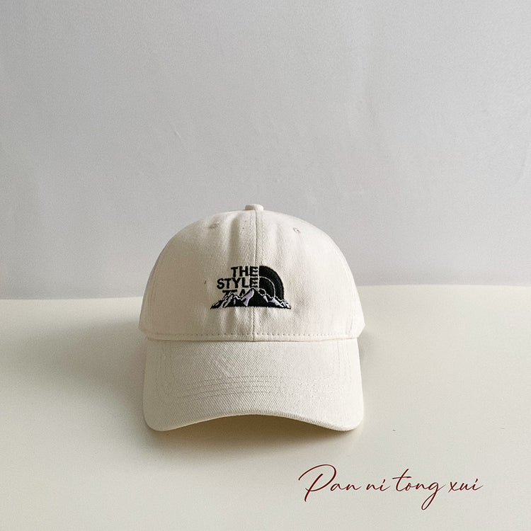 流行帽子|字母刺繡山峰棒球帽韓版顯臉小休閒百搭水洗春秋男女情侶鴨舌帽子「Q9343C」24.10-2