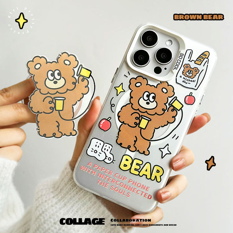 手機殼|蘋果16手機殼適用15Promax磁吸磨砂鐳射12支架iPhone14/13Pro「WMWM0075」25.01-2