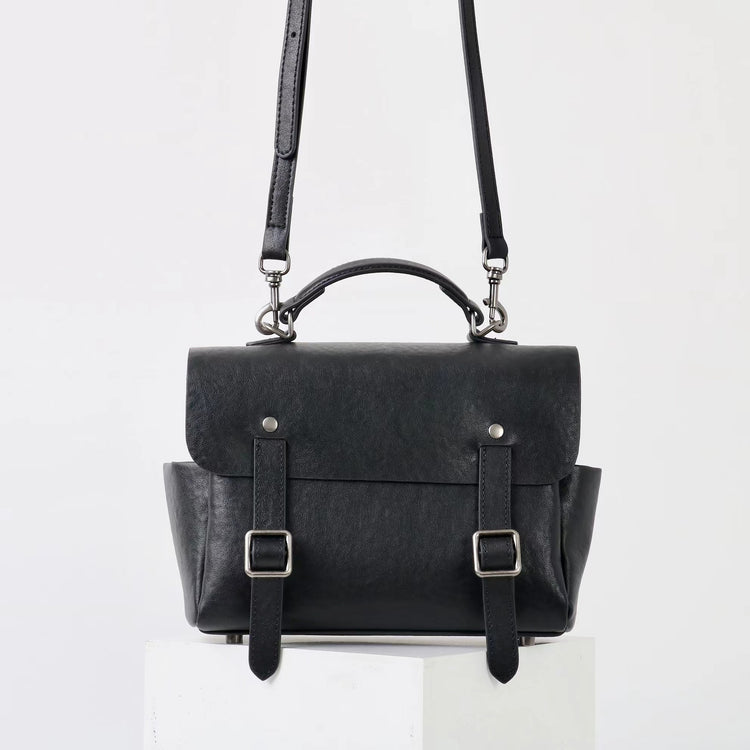 質感真皮|秋冬復古植鞣牛皮雙肩包2024新款單肩斜跨劍橋背包時尚百搭「3731」24.12-5