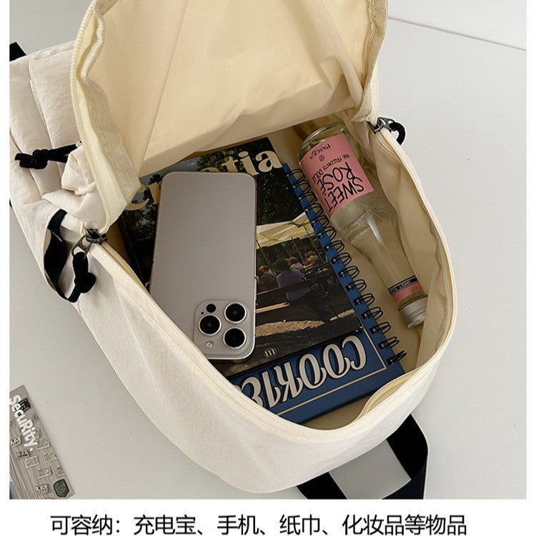 致青春|簡約學生書包男純色休閒旅行背包女初高中生大容量潮酷雙肩包「6144-124」25.07-1