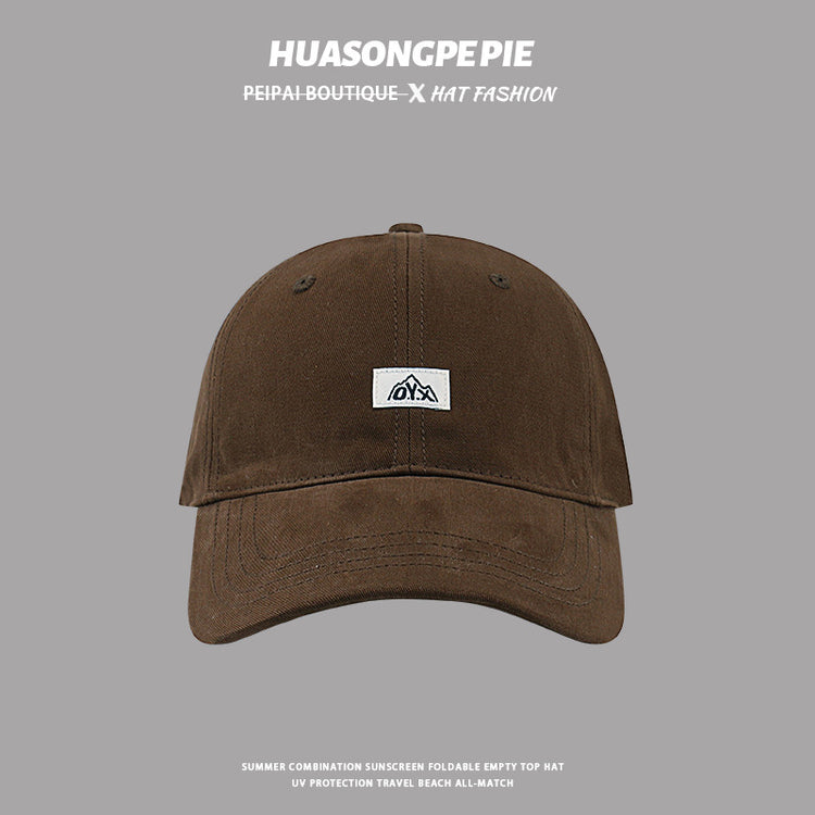 流行帽子|貼布小山棒球帽男女顯臉小百搭遮陽帽出行旅遊防紫外線軟頂鴨舌帽「C3595」24.01-2