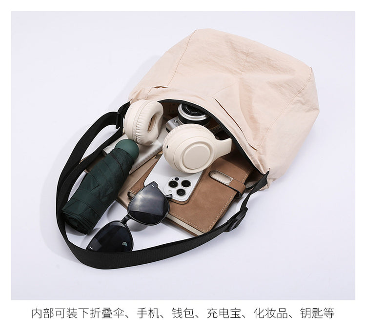 致青春 | 慵懶風包包女日系簡約休閒肩包小眾設計中性包包街頭潮流斜背包「90667-23」24.10-3