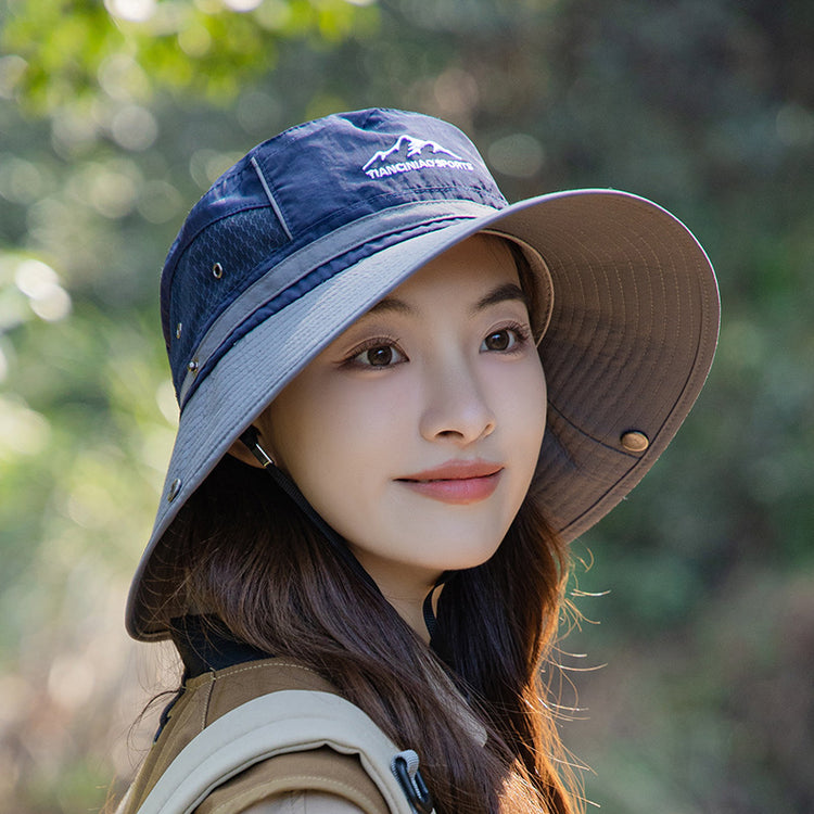 流行帽子|戶外登山帽女徒步大帽檐西部牛仔遮陽帽速乾防水防紫外線漁夫帽潮「C3912」24.05-1