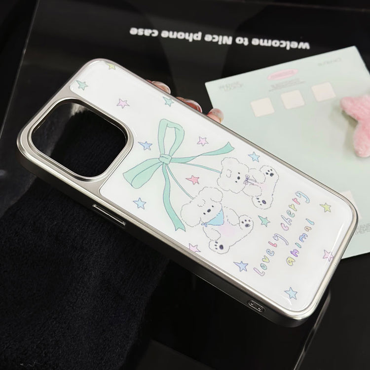 手機殼|蘋果15ProMax手機殼16plus電鍍銀邊滴膠適用iPhone14Pro高級「LR1572」25.04-4