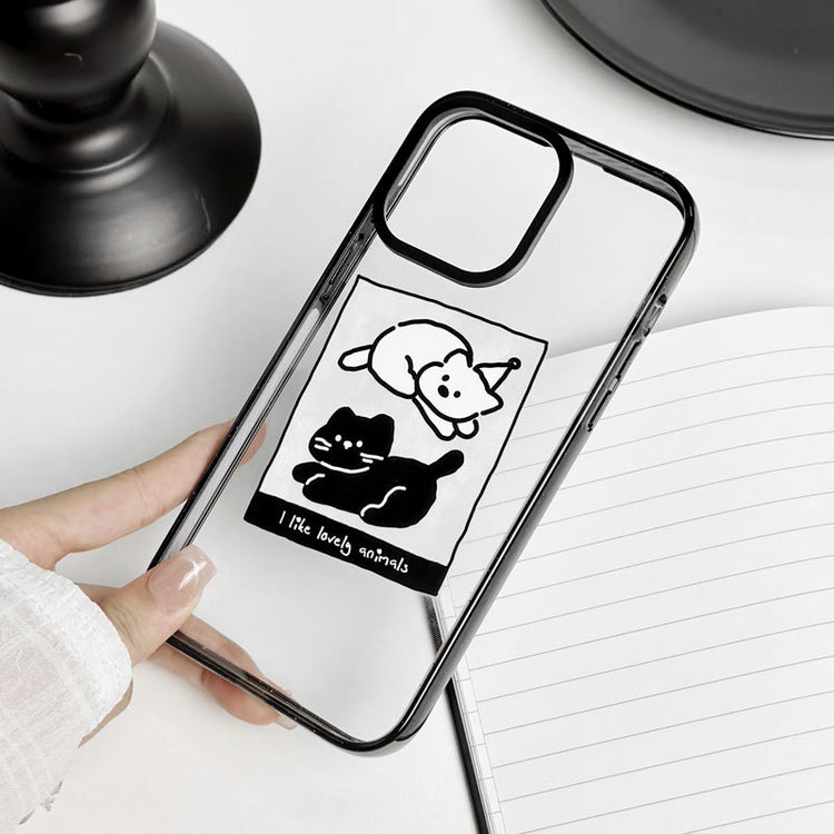 手機殼|iPhone16Promax光油壓克力15plus卡通手機殼蘋果13Pro適用12「LR1908」25.08-4