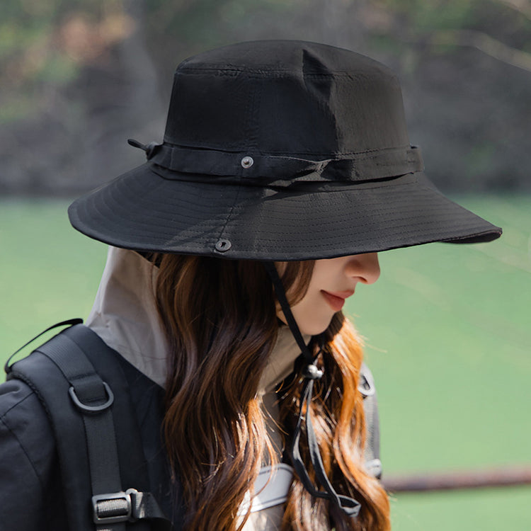 流行帽子|防曬帽女春夏季戶外出遊防紫外線登山帽遮全面防曬釣魚遮陽太陽帽「C3910」24.05-1