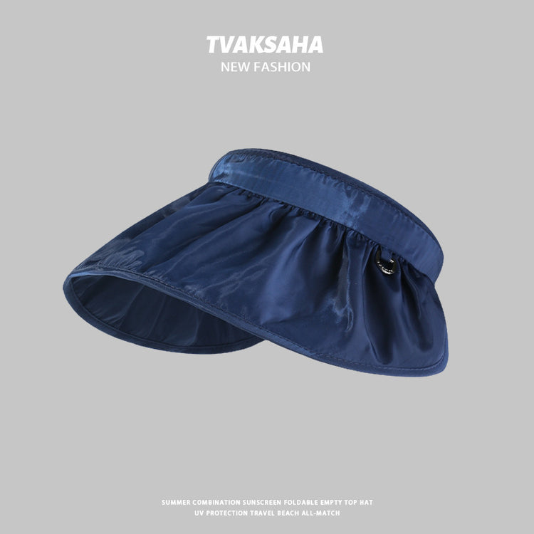 流行帽子|防曬帽女夏季防紫外線2024新款遮陽帽貝殼空頂帽遮臉大檐發箍帽子「C4273」24.08-3